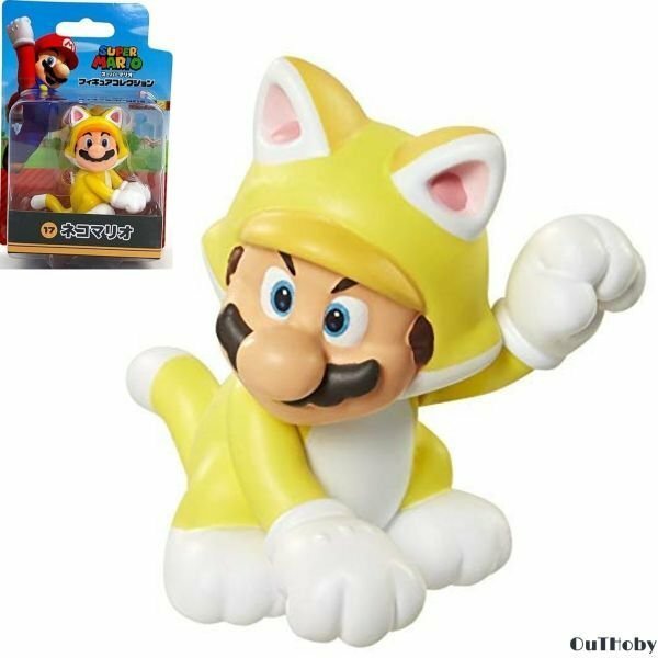 ネコマリオ フィギュア ◎ スーパー マリオ ブラザーズ ◎ ねこ 猫 人形 ドール 置物 インテリア おもちゃ プレゼント ギフト 贈り物