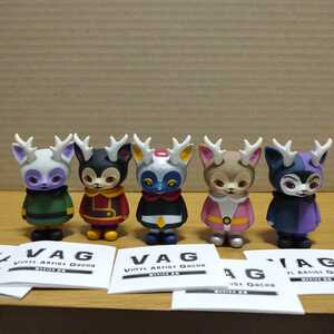 MORRIS. hatchet ... Mazinger Z.. . is .. cat set .. .. cat deer collaboration Maurice vagga tea full comp figure ornament deer cat 