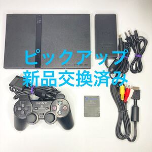 ★薄型★ ピックアップレンズ新品交換済み PS1PS2読み込みOK SCPH 77000 PS2 本体セット プレステ2 プレイステーション2 PlayStation2 523
