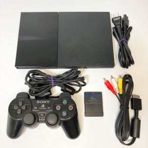 ★最終生産型★ PS1PS2読み込みOK SCPH 90000 PS2 薄型 本体セット プレステ2 プレイステーション2 PlayStation2 ブラック SCPH-90000 黒
