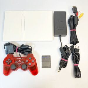 ★薄型★ PS1PS2読み込みOK SCPH 70000 PS2 本体セット プレステ2 プレイステーション2 PlayStation2 セラミックホワイト SCPH-70000 白