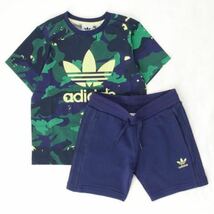 新品　アディダス　130cm オリジナルス　セットアップ　半袖　Tシャツ　短パン　上下セット キッズ　ジュニア_画像2