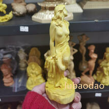 実木彫刻の 美女 女性 裸婦像 飾り 置物 精密彫刻_画像2