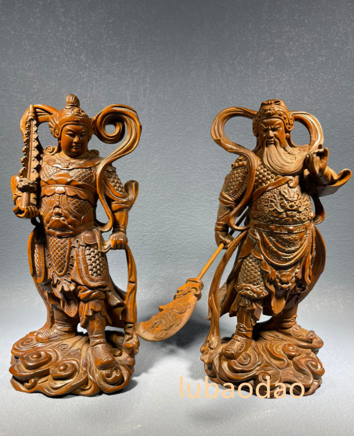 仏教工芸品 古美術 木彫仏像 極上彫 仏師手仕上げ品 忠義関公