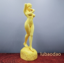 木彫り 彫刻 女性 細密彫刻 裸婦像 ヌード 置物_画像2