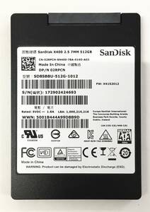 Z453033 SanDisk 2.5インチ 512GB SSD 1点【中古動作品】...
