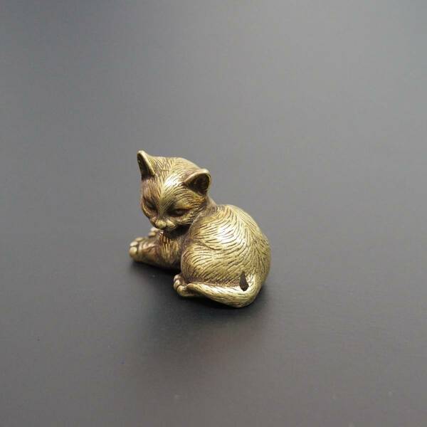 真鍮　猫　猫⑧ 全8種　置物　文鎮　ブラス　brass ネコ　ネコ　メモ　かわいい　おしゃれ　フィギュア　ぬいぐるみ　小物