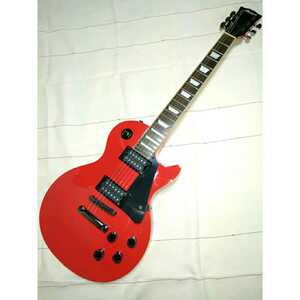 1円〜【美品】Maison　メイソン エレキギター レスポールタイプ 赤　レッド　2ハム 入門ギター 楽器