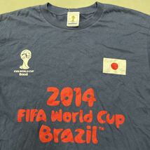 FIFA world cup BRASILワールドカップ Tシャツ ブラジル大会 Tシャツ Lサイズ ネイビー メンズ 2014年 日本代表 サムライジャパン サッカー_画像2