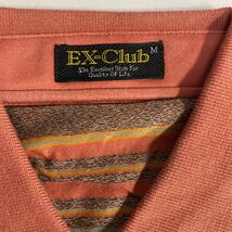 イーエクスクラブ EX-CLUB 日本製 メンズ Mサイズ 半袖シャツ　レナウン　ボーダー_画像3