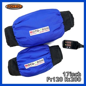 ** MOTOTRON made tire warmer 17 -inch front 120 rear 200 blue temperature adjustment controller attaching! warmer tire **