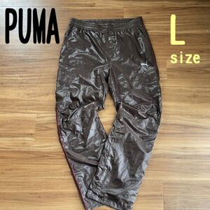 PUMA プーマ メンズ パンツ L スポーツウェア 光沢 ブラウン系