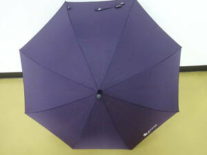 (L-2-9）(★Larkins）　長傘　傘　ワンプッシュ傘　(★紫/黒）中古