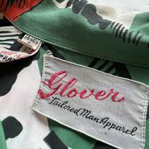 レア オリジナル 50's ビンテージ アロハ シャツ GLOVER 14 1/2 グローバー vintage rare aloha shirts us original 長袖 40's 60's_画像2