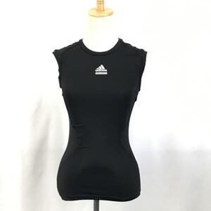 adidas/アディダス★ナイロン製/ノースリーブ/タンクトップ/スポーツウェア【レディースS/黒/ブラック】◆BG453