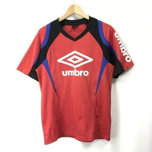 UMBRO★トレーニング/プラクティス/半袖Ｔシャツ【子供160/赤/レッド】Vネック/アンブロ◆BG531