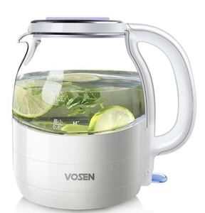電気ケトル 自動電源オフ 1200W高速沸騰 ガラスケトル 1.2L大容量