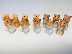 ゴールデンハムスター　ハムスター　ねずみ　フィギュア　日本　生き物　生物　動物　ミニチュア　12体　鼠隊　22b23