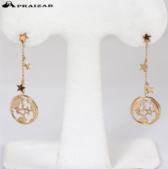 純正オンラインストア K10 star jewelry ダイヤ アース イヤリング 10