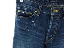 ■LOUNGE LIZARD ラウンジリザード / SELVAGE DENIM / 日本製 / メンズ / インディゴ ペイント加工 セルビッチ デニムパンツ size 2_画像6