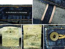 ■LOUNGE LIZARD ラウンジリザード / SELVAGE DENIM / 日本製 / メンズ / インディゴ ペイント加工 セルビッチ デニムパンツ size 2_画像3