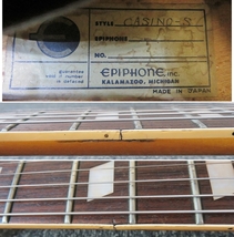 EPIPHONE/エピフォン CASINO-S セミアコ ギター(509　日本製　カジノ_画像7