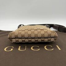 1円【 極美品 至極の逸品】 グッチ GUCCI GG柄 スプリーム ショルダーバッグ レザー キャンバス 斜め掛け ビジネス 仕事 鞄 カバン_画像5