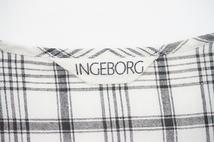 #snc インゲボルグ INGEBORG ワンピース 白 黒 フリル 半袖 チェック ロング レディース [681550]_画像6