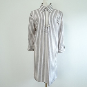 #ancfirosofi-ti Alberta Ferretti PHILOSOPHYALBERTAFERRETTI tunic 42 gray stripe dress lady's [674293]