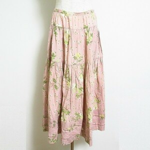 #apc one da full world WONDERFUL WORLD Kaneko Isao skirt long pink series floral print lady's [735740]