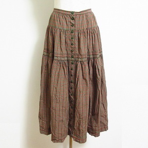 #apc one da full world WONDERFUL WORLD Kaneko Isao skirt long check lady's [735735]