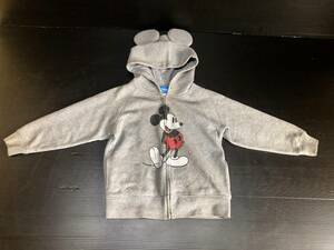  Tokyo Disney resort Mickey Parker zipper size 120 long sleeve sweatshirt cloth TDL girl [A70] control :L