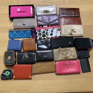 未使用品含む!送料無料!プラダ コーチ バレンシアガ クロエ キプリング ウンガロ ラシット ブランド財布 長財布 小物 24点セット 大量