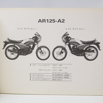 AR125-A2/A3パーツリスト1984年ネコポス便無料_画像2