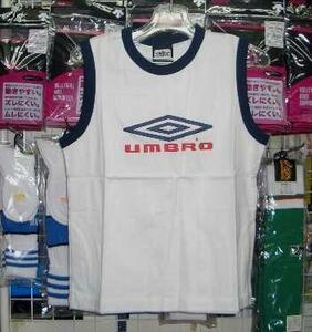  симпатичный Umbro UCS5865J безрукавка белый 130cm новый товар быстрое решение *