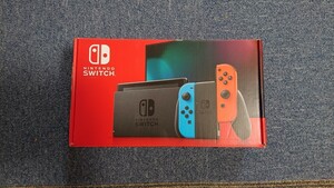 ほぼ新品 任天堂 新型Nintendo Switch JOY-CON(L) ネオンブルー/(R) ネオンレッド 