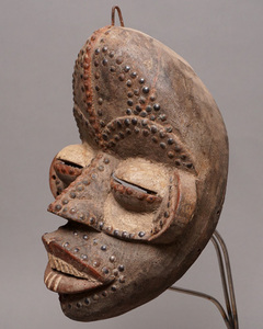 アフリカ　コートジボワール　ゲレ族　マスク　仮面　No.215　木彫り　アフリカンアート　彫刻　