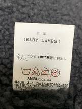 [ripvanwinkle] BABY LAMB ムートンレザージャケット 3 羊革 グレー リップヴァンウィンクル_画像10