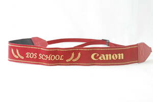 ☆Canon キヤノン EOS SCHOOL イオス 学園 スクール カメラ ストラップ 刺繍文字 えんじ×金色 非売品 ショルダー ネック Camera Strap☆