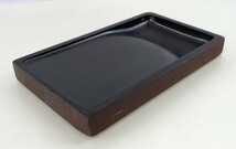 中国 長方硯 唐木硯箱入 1.5kg 22.5×14cm 唐硯 書道家コレクション品 文房四宝 書道具 20220522-11_画像2