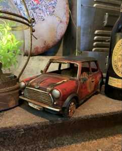 Art hand Auction Dirty!!Classic MINI COOPER/Display Ornament/#Store Fixtures#Shabby#Interior, handmade works, interior, miscellaneous goods, others