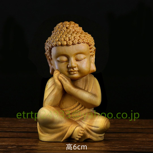 超人気★仏教美術 精密彫刻 仏像 手彫り 木彫仏像 崖柏木 如来座像★高さ約6cm