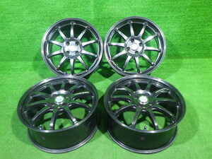 中古 17インチ 17×7J 4穴 社外 クロススピード アルミホイール 4本セット NCP131ヴィッツ カローラフィールダーなど