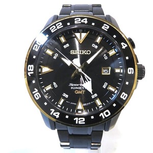 セイコー スポーチュラ キネティック GMT 5M85-0AA0 オートクォーツ 時計 腕時計 メンズ☆0303
