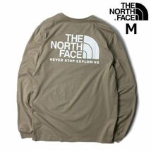 1円～!売切!【正規新品】THE NORTH FACE◆LONG SLEEVE THROWBACK TEE◆長袖 Tシャツ ロンT US限定 アウトドア 登山(M)ベージュ 180902-18_画像2