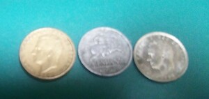 スペイン1940年10セント 1980年5ペセタ 1985年cien100ペセタ 1983年25ペセタ