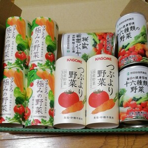 カゴメ、粒より野菜2本 /世田谷自然食品、十六種類の野菜3本&コクとろ極みの野菜4本セット