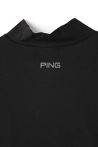 1円★PING APPAREL ピンアパレル★PINGロゴハイネック半袖シャツ【621-0168002】ブラック黒【本物保証】ストレッチ★サイズ選択 M or L_画像5