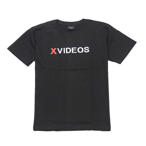 X VIDEO エロサイト アダルト ポルノ エッチ セクシー ストリート系 デザインTシャツ おもしろTシャツ メンズ 半袖 ★tsr0742-blk-m