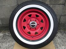 200系 ハイエース レッド 新品 ホイール ホワイトリボン タイヤ 4本SET売り 6H-139.7 15インチ 215/70R15C 109/107Q 8PR 2022年 デイトナ_画像5